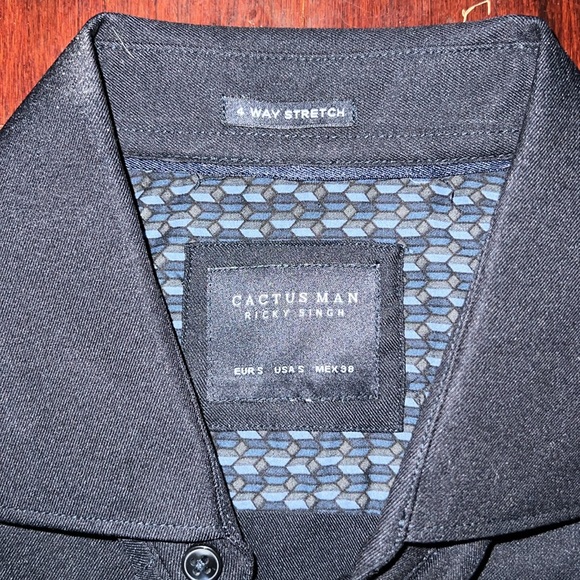 Small Cactus Man Short Sleeve Button Down Shirt - Picture 2 of 6